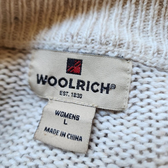 Woolrich Blue Jay Festive Cream Wool Blend Sweater - Picture 4 of 9